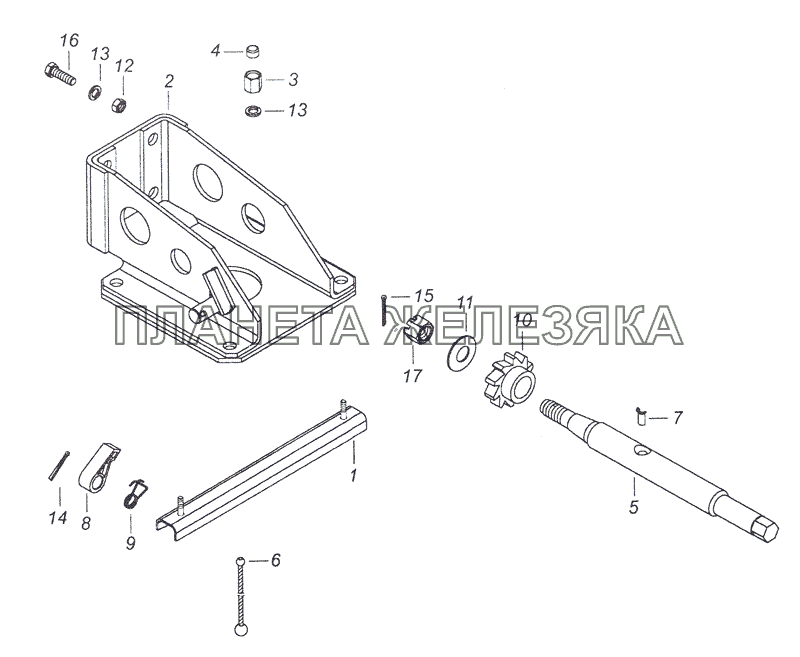 4308-3105010-50 Установка держателя запасного колеса КамАЗ-4308 (2008)